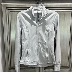 90 Degree By Reflex Light Gray Spandex/Nylon Utility Jacket